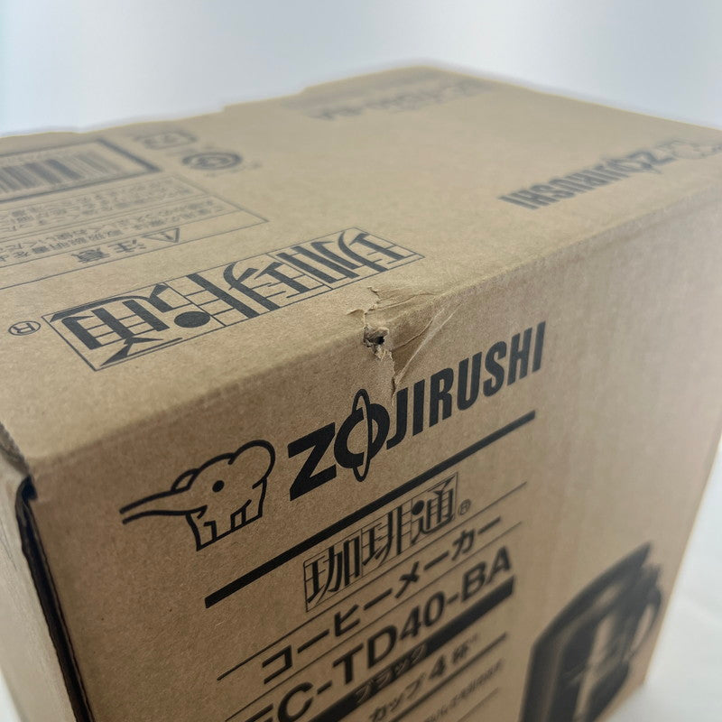 【中古美品】 未使用 開封品 ZOJIRUSHI 象印 EC-TD40-BA 珈琲通 コーヒーメーカー ブラック 098-260615-mh-03-fuz 万代Net店