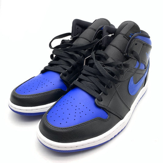 【中古品】【メンズ】 NIKE 554724-068 AIR JORDAN 1 MID "BLACK BLUE" ナイキ エアジョーダン 1 ミッド スニーカー シューズ 靴 160-260530-gm-11-fuz サイズ：28cm カラー：ブルー 万代Net店