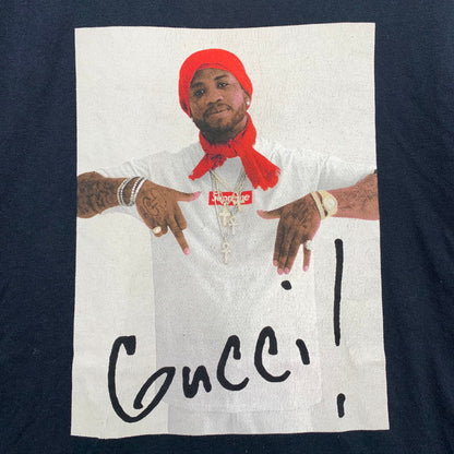 【中古品】【メンズ】 SUPREME GUCCI MANE TEE シュプリーム 半袖Tシャツ カットソー ブランド 古着 149-260530-gm-03-fuz サイズ：M カラー：ブラック 万代Net店