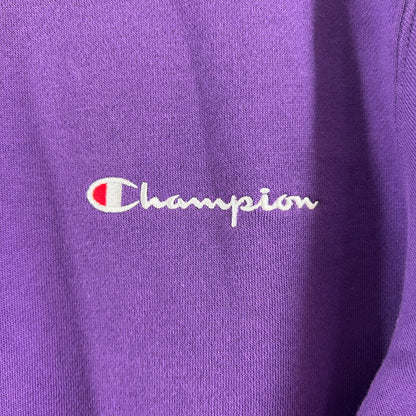 【中古品】【メンズ】 CHAMPION チャンピオン SWEATSHIRT PURPLE SIZE:L ハーフジップ スタンドカラー スウェットシャツ ※使用感有 148-260919-io-10-fuzh カラー：パープル 万代Net店
