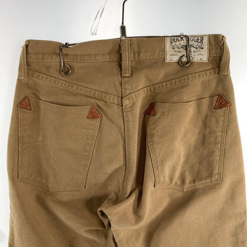 【中古品】【メンズ】 WAREHOUSE ウエア ハウス DUCK DIGGER ダック ディガー ワークパンツ ボトムス パンツ 古着 156-260608-mh-10-fuzh サイズ：29 カラー：ブラウン 万代Net店