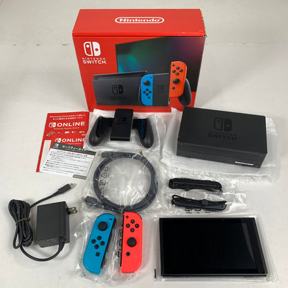 【中古品】 Nintendo Switch Joy-Con(L) ネオンブルー (R) ネオンレッド 2022モデル 箱傷み 034-260604-MO-02-fuz 万代Net店