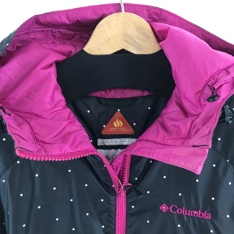 【中古品】【レディース】 COLUMBIA コロンビア ジャケット ブラック.ドット/SIZE:M/PL5762/フード/中綿 ※首汚れあり 169-260917-io-08-fuzh 万代Net店
