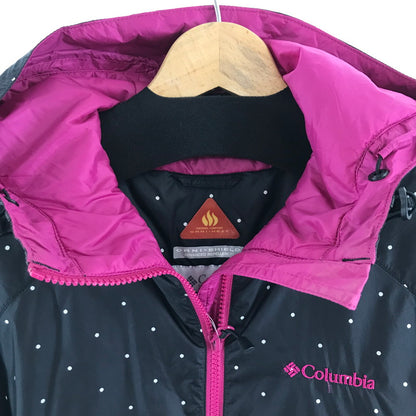 【中古品】【レディース】 COLUMBIA コロンビア ジャケット ブラック.ドット/SIZE:M/PL5762/フード/中綿 ※首汚れあり 169-260917-io-08-fuzh 万代Net店