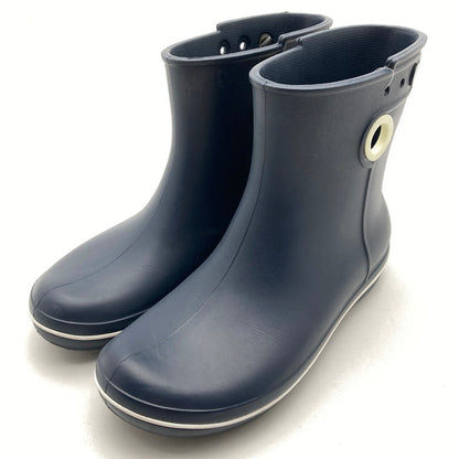 【中古品】【レディース】 Crocs クロックス 15769 ショート丈 レインブーツ 靴 165-260929-vt-81-fuzh サイズ：w10 カラー：ネイビー 万代Net店