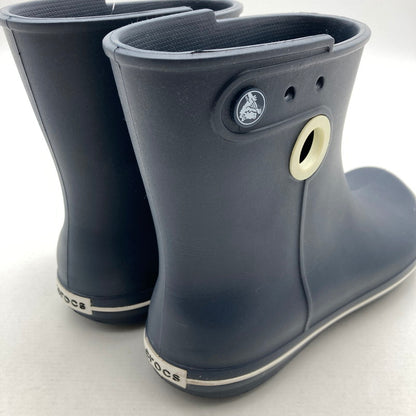 【中古品】【レディース】 Crocs クロックス 15769 ショート丈 レインブーツ 靴 165-260929-vt-81-fuzh サイズ：w10 カラー：ネイビー 万代Net店