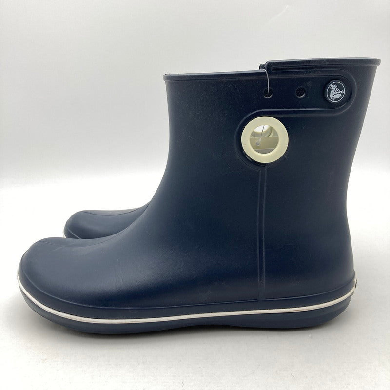 【中古品】【レディース】 Crocs クロックス 15769 ショート丈 レインブーツ 靴 165-260929-vt-81-fuzh サイズ：w10 カラー：ネイビー 万代Net店