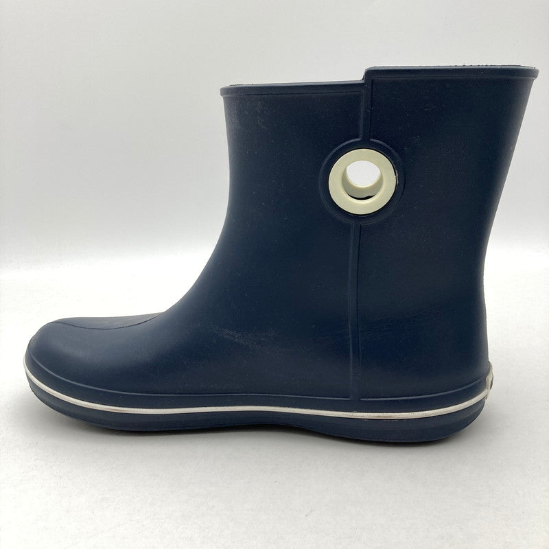 【中古品】【レディース】 Crocs クロックス 15769 ショート丈 レインブーツ 靴 165-260929-vt-81-fuzh サイズ：w10 カラー：ネイビー 万代Net店