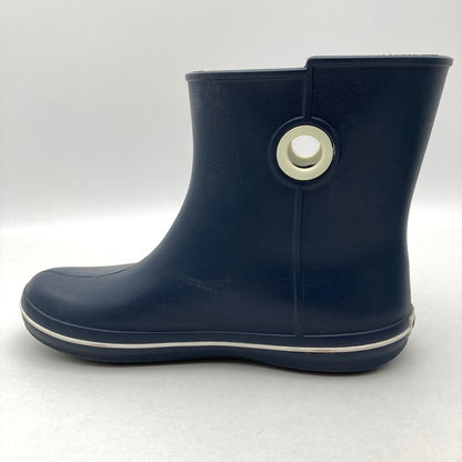 【中古品】【レディース】 Crocs クロックス 15769 ショート丈 レインブーツ 靴 165-260929-vt-81-fuzh サイズ：w10 カラー：ネイビー 万代Net店