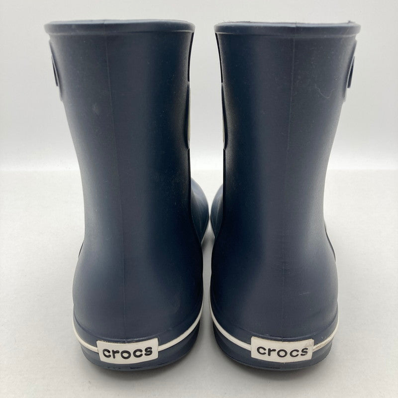 【中古品】【レディース】 Crocs クロックス 15769 ショート丈 レインブーツ 靴 165-260929-vt-81-fuzh サイズ：w10 カラー：ネイビー 万代Net店