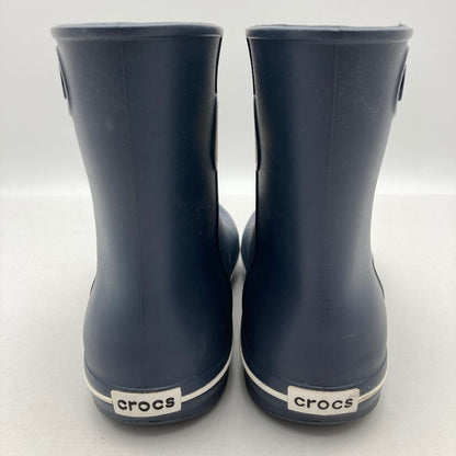 【中古品】【レディース】 Crocs クロックス 15769 ショート丈 レインブーツ 靴 165-260929-vt-81-fuzh サイズ：w10 カラー：ネイビー 万代Net店