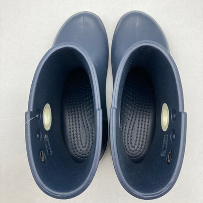 【中古品】【レディース】 Crocs クロックス 15769 ショート丈 レインブーツ 靴 165-260929-vt-81-fuzh サイズ：w10 カラー：ネイビー 万代Net店