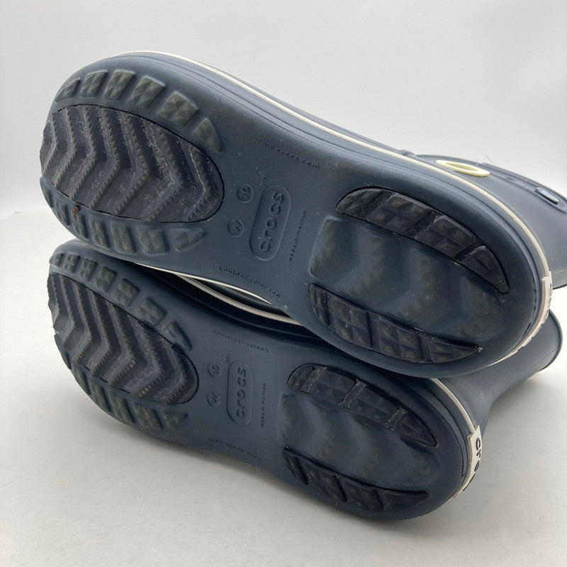 【中古品】【レディース】 Crocs クロックス 15769 ショート丈 レインブーツ 靴 165-260929-vt-81-fuzh サイズ：w10 カラー：ネイビー 万代Net店