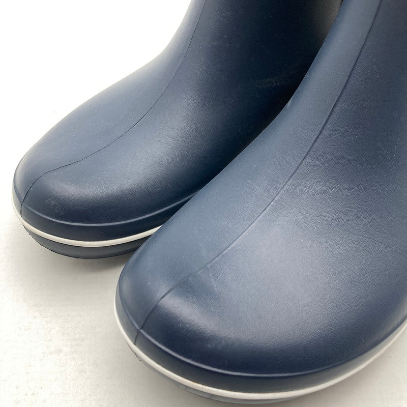 【中古品】【レディース】 Crocs クロックス 15769 ショート丈 レインブーツ 靴 165-260929-vt-81-fuzh サイズ：w10 カラー：ネイビー 万代Net店