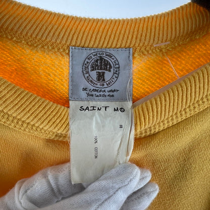 【中古品】【メンズ】 SAINT MICHAEL セントマイケル SM-S21-0000-023 RAGLAN SWEAT SHIRT 21SS スウェット トレーナー トップス 古着 140-260603-mh-06-fuz サイズ：M カラー：イエロー 万代Net店
