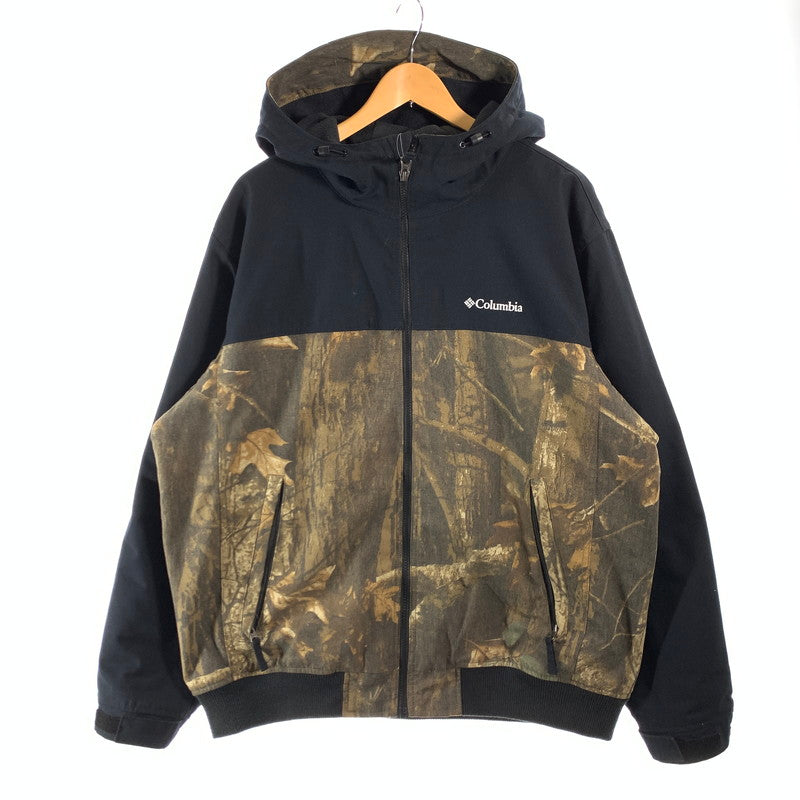 【中古品】【メンズ】 COLUMBIA コロンビア 裏フリース ジャケット ブルゾン ジップアップ ブランド 古着 144-260606-gm-33-fuz サイズ：L カラー：ブラック 万代Net店