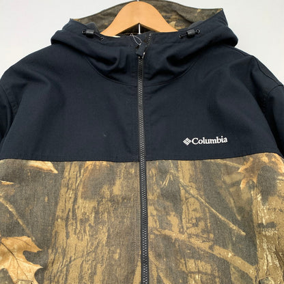 【中古品】【メンズ】 COLUMBIA コロンビア 裏フリース ジャケット ブルゾン ジップアップ ブランド 古着 144-260606-gm-33-fuz サイズ：L カラー：ブラック 万代Net店