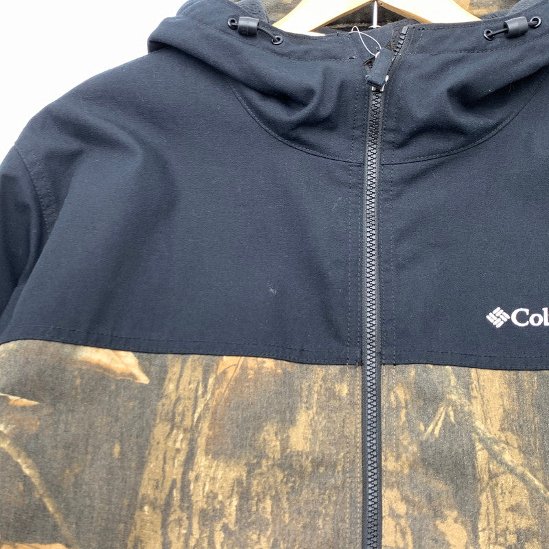 【中古品】【メンズ】 COLUMBIA コロンビア 裏フリース ジャケット ブルゾン ジップアップ ブランド 古着 144-260606-gm-33-fuz サイズ：L カラー：ブラック 万代Net店