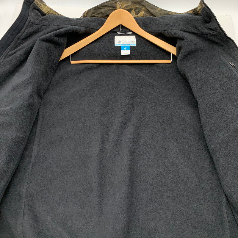 【中古品】【メンズ】 COLUMBIA コロンビア 裏フリース ジャケット ブルゾン ジップアップ ブランド 古着 144-260606-gm-33-fuz サイズ：L カラー：ブラック 万代Net店