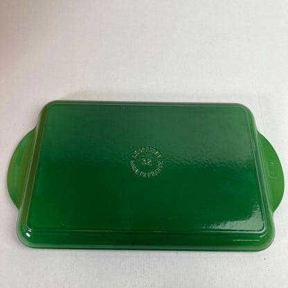 【中古美品】 E CREUSET ル・クルーゼ グリルパン グリル鍋 グリル レクタンギュラー BAMBOO GREEN 20202 32cm 098-260607-mh-12-fuz 万代Net店