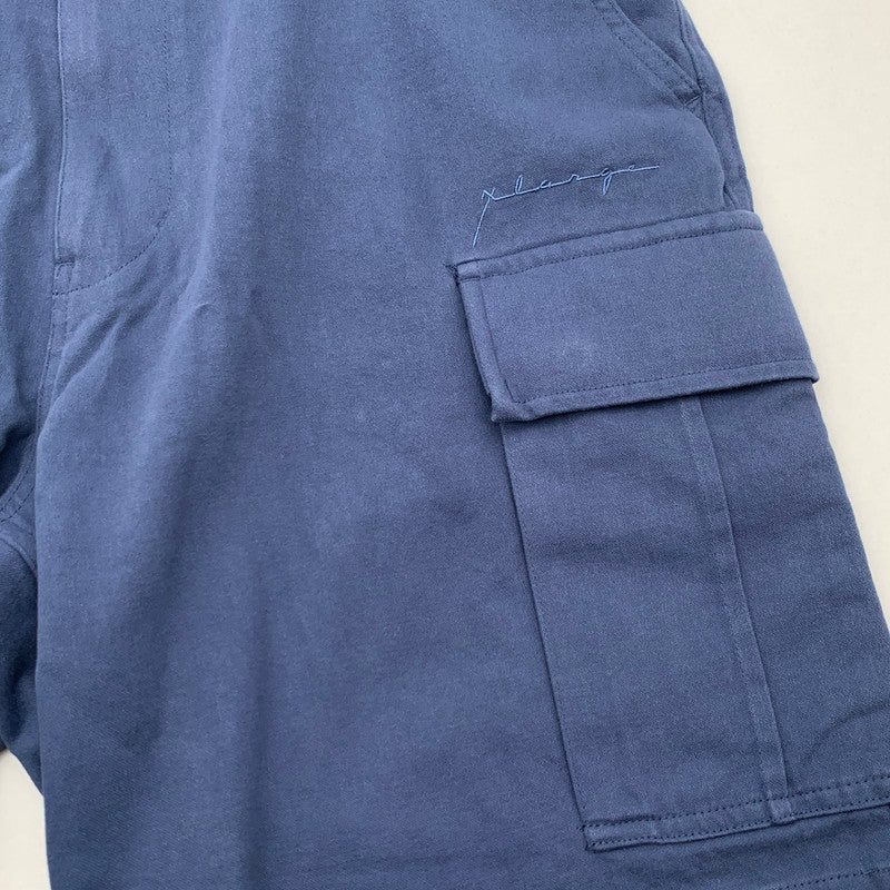 【中古品】【メンズ】 X-LARGE 101242031014 EMBROIDERED エクストララージ ハーフパンツ ショートパンツ ブランド 古着 153-260614-gm-20-fuz サイズ：W34 カラー：ネイビー 万代Net店