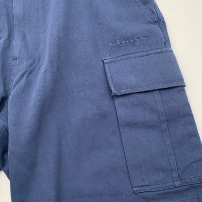 【中古品】【メンズ】 X-LARGE 101242031014 EMBROIDERED エクストララージ ハーフパンツ ショートパンツ ブランド 古着 153-260614-gm-20-fuz サイズ：W34 カラー：ネイビー 万代Net店