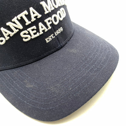【中古品】【メンズ】 SANTA MONICA CALIFORNIA BASEBALL CAP サンタモニカ カリフォルニア ベースボール キャップ NAVY 帽子 ※汚れ・毛の付着あり 185-260811-io-48-fuzh カラー：ネイビー 万代Net店