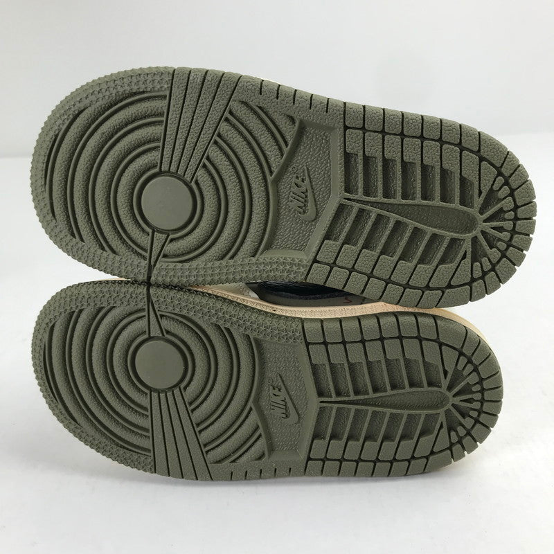 【中古美品】【キッズ】 TRAVIS SCOTT×NIKE トラヴィススコット ナイキ DO5441-200 PS AIR JORDAN 1 LOW OG SP "REVERSE OLIVE" KHAKI.WHITE/SIZE:13.0cm/シューレース.黒タグ.箱有 173-260913-io-01-fuzh 万代Net店