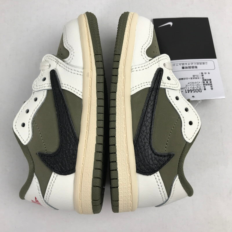【中古美品】【キッズ】 TRAVIS SCOTT×NIKE トラヴィススコット ナイキ DO5441-200 PS AIR JORDAN 1 LOW OG SP "REVERSE OLIVE" KHAKI.WHITE/SIZE:13.0cm/シューレース.黒タグ.箱有 173-260913-io-01-fuzh 万代Net店