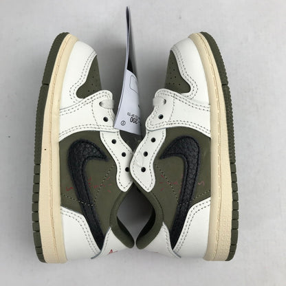 【中古美品】【キッズ】 TRAVIS SCOTT×NIKE トラヴィススコット ナイキ DO5441-200 PS AIR JORDAN 1 LOW OG SP "REVERSE OLIVE" KHAKI.WHITE/SIZE:13.0cm/シューレース.黒タグ.箱有 173-260913-io-01-fuzh 万代Net店