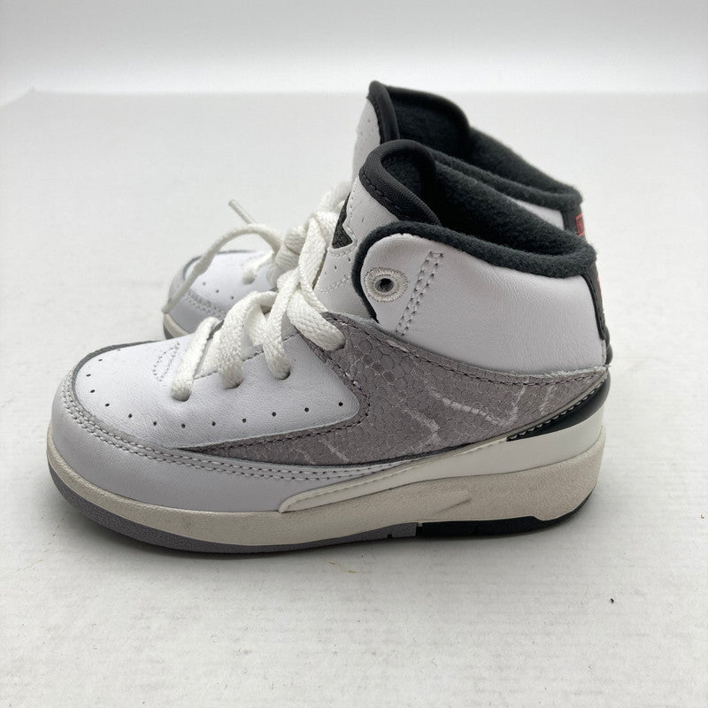 【中古品】【キッズ】 NIKE ナイキ DQ8563-102 GS AIR JORDAN２RETRO エアジョーダン2レトロ "PYTHON" WHITE.GRAY SIZE:12.0cm 173-260629-ky-07-fuzh 万代Net店