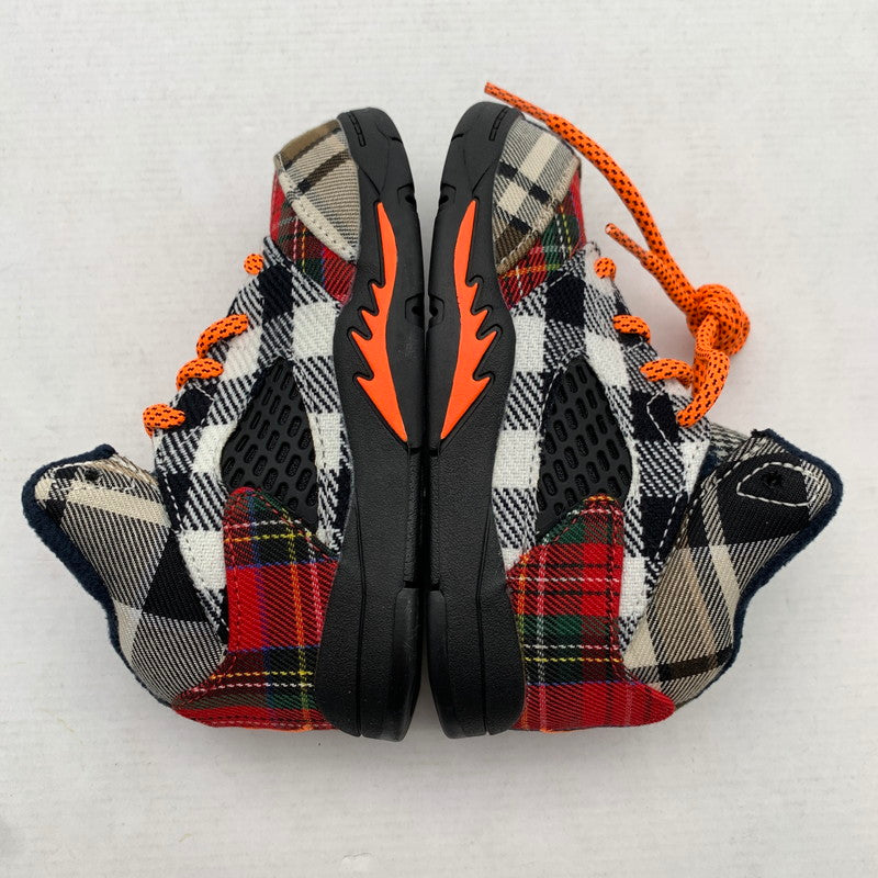 【中古美品】【キッズ】 NIKE ナイキ FD4813-008 AIR JORDAN５RETRO ”PLAID" MULTI CHECK SIZE:14.0cm 黒タグ・箱有 ※黒タグ・箱傷みあり 173-260811-io-60-fuzh カラー：マルチチェック 万代Net店
