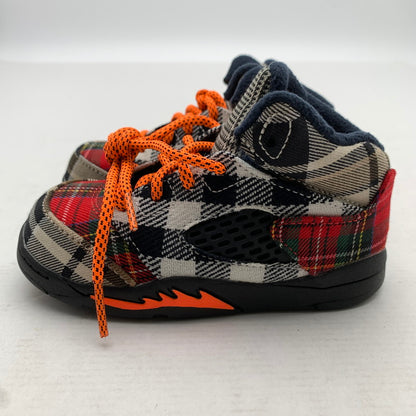 【中古美品】【キッズ】 NIKE ナイキ FD4813-008 AIR JORDAN５RETRO ”PLAID" MULTI CHECK SIZE:14.0cm 黒タグ・箱有 ※黒タグ・箱傷みあり 173-260811-io-60-fuzh カラー：マルチチェック 万代Net店