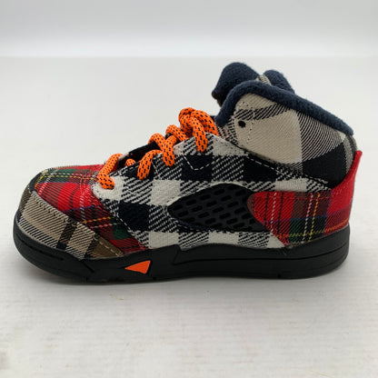 【中古美品】【キッズ】 NIKE ナイキ FD4813-008 AIR JORDAN５RETRO ”PLAID" MULTI CHECK SIZE:14.0cm 黒タグ・箱有 ※黒タグ・箱傷みあり 173-260811-io-60-fuzh カラー：マルチチェック 万代Net店
