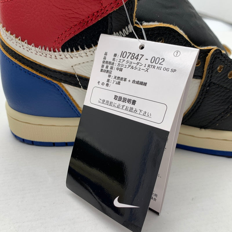 【中古美品】【レディース】 NIKE×UNION×FRAGMENT DESIGN IO7847-002 AIR JORDAN 1 HIGH OG フラグメントデザイン × ユニオン × ナイキ エアジョーダン1 ハイ 166-260628-gm-29-fuz サイズ：23.5cm カラー：ブラック 万代Net店