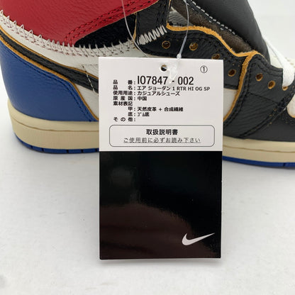 【中古美品】【レディース】 NIKE×UNION×FRAGMENT DESIGN IO7847-002 AIR JORDAN 1 HIGH OG フラグメントデザイン × ユニオン × ナイキ エアジョーダン1 ハイ 166-260628-gm-35-fuz サイズ：23.5cm カラー：ブラック 万代Net店