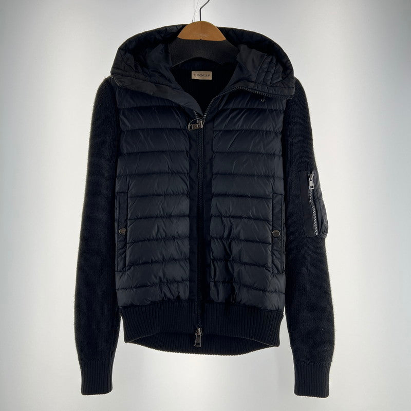 【中古品】【メンズ】 MONCLER モンクレール D20919402800-94789 MAGLIONE TRICOT CARDIGAN ダウン ジャケット ニット アウター コート 古着 141-260603-mh-09-fuz サイズ：S カラー：ブラック 万代Net店