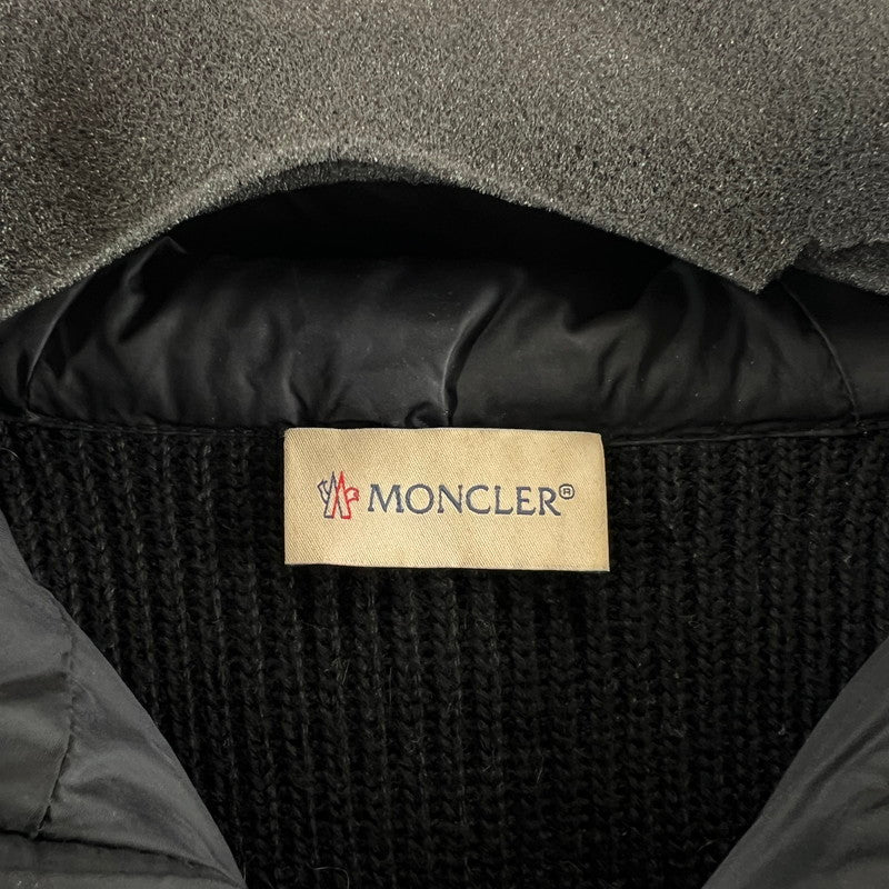 【中古品】【メンズ】 MONCLER モンクレール D20919402800-94789 MAGLIONE TRICOT CARDIGAN ダウン ジャケット ニット アウター コート 古着 141-260603-mh-09-fuz サイズ：S カラー：ブラック 万代Net店