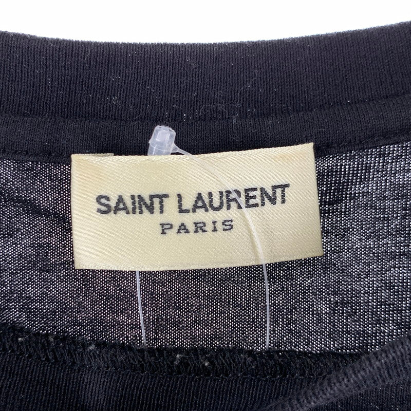 【中古品】【メンズ】 SAINT LAUREN PARIS サンローラン 464572 SS TEE 半袖 Tシャツ トップス 古着 141-260607-mh-30-fuz サイズ：S カラー：ブラック 万代Net店