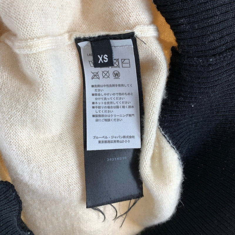 【中古品】【メンズ】 BALMAIN バルマン LOGO KNIT ロゴ ニット セーター トップス 長袖 古着 141-260607-mh-28-fuz サイズ：XS カラー：ホワイト レッド 万代Net店