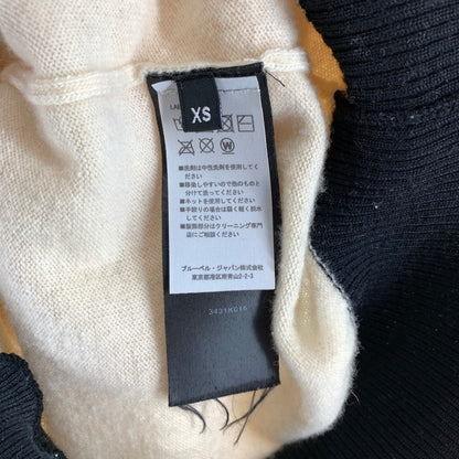【中古品】【メンズ】 BALMAIN バルマン LOGO KNIT ロゴ ニット セーター トップス 長袖 古着 141-260607-mh-28-fuz サイズ：XS カラー：ホワイト レッド 万代Net店