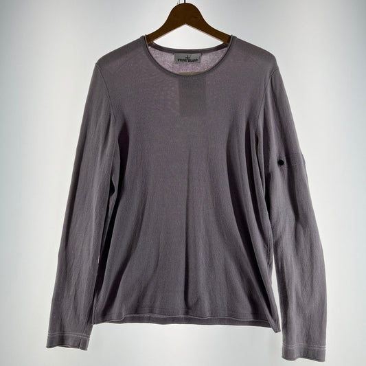 【中古品】【メンズ】 STONE ISLAND ストーンアイランド 6815569B9 CREW NECK KNIT クルーネック ニット 長袖 Tシャツ トップス 古着 141-260603-mh-07-fuz サイズ：S カラー：パープル 万代Net店
