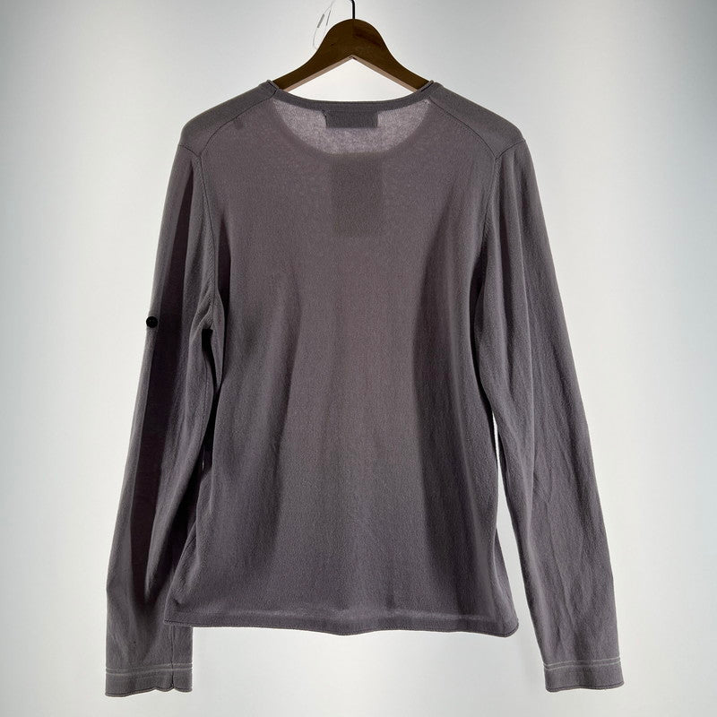 【中古品】【メンズ】 STONE ISLAND ストーンアイランド 6815569B9 CREW NECK KNIT クルーネック ニット 長袖 Tシャツ トップス 古着 141-260603-mh-07-fuz サイズ：S カラー：パープル 万代Net店