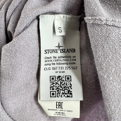【中古品】【メンズ】 STONE ISLAND ストーンアイランド 6815569B9 CREW NECK KNIT クルーネック ニット 長袖 Tシャツ トップス 古着 141-260603-mh-07-fuz サイズ：S カラー：パープル 万代Net店