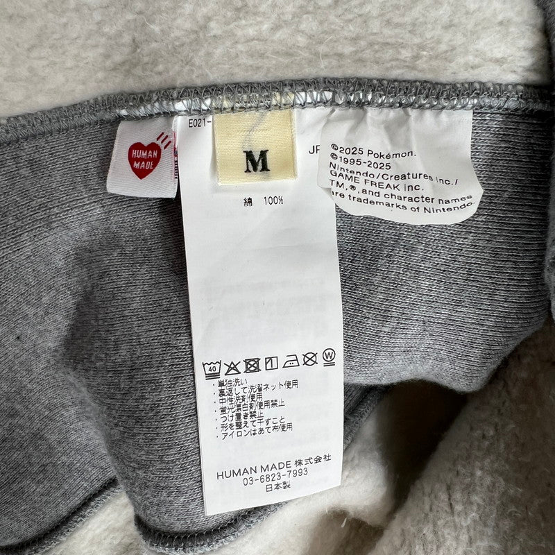 【中古品】【メンズ】 HUMAN MADE × POKEMON ヒューマンメイド ポケモン コラボ XX30CS006 HEAVY WEIGHT HOODIE ヘビーウェイト フーディ パーカー トップス 古着 141-260603-mh-04-fuz サイズ：M カラー：グレー 万代Net店