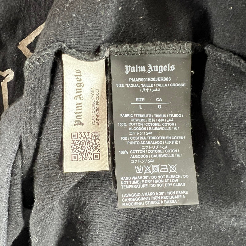 【中古品】【メンズ】 PALM ANGELS パームエンジェルス PMAB001E20JER003 LS TEE 長袖 Tシャツ トップス 古着 141-260603-mh-08-fuz サイズ：L カラー：ブラック 万代Net店
