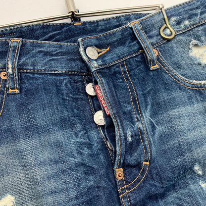 【中古品】【メンズ】 DSQUARED2 74LB0516 S30342 19SS TIDY BIKER JEAN ディースクエアード バイカージーンズ デニムパンツ ボトムス ブランド 古着 152-260606-gm-25-fuz サイズ：42 カラー：ブルー 万代Net店