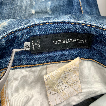 【中古品】【メンズ】 DSQUARED2 74LB0516 S30342 19SS TIDY BIKER JEAN ディースクエアード バイカージーンズ デニムパンツ ボトムス ブランド 古着 152-260606-gm-25-fuz サイズ：42 カラー：ブルー 万代Net店