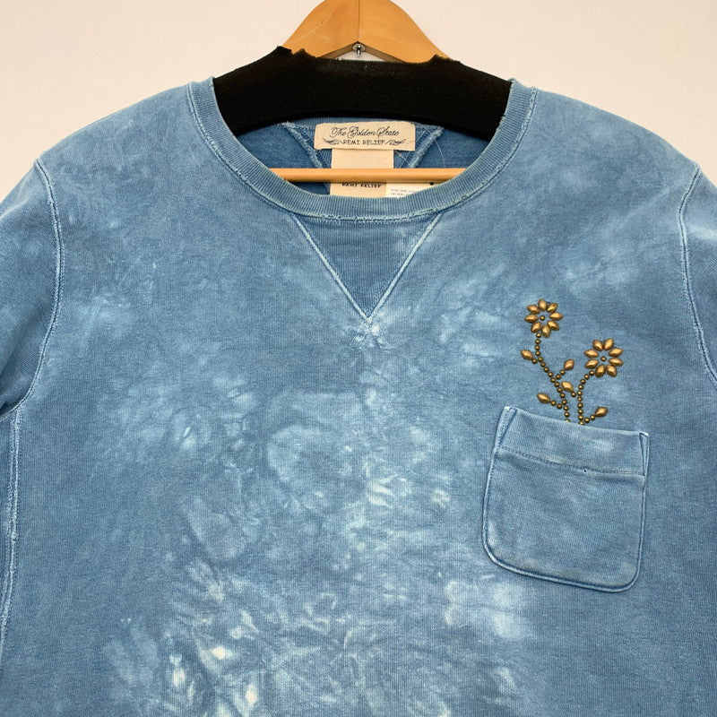 【中古品】【メンズ】 REMI RELIEF SWEATSHIRT レミリリーフ スウェット ブランド 古着 140-260606-gm-27-fuz サイズ：S カラー：ブルー タイダイ 万代Net店