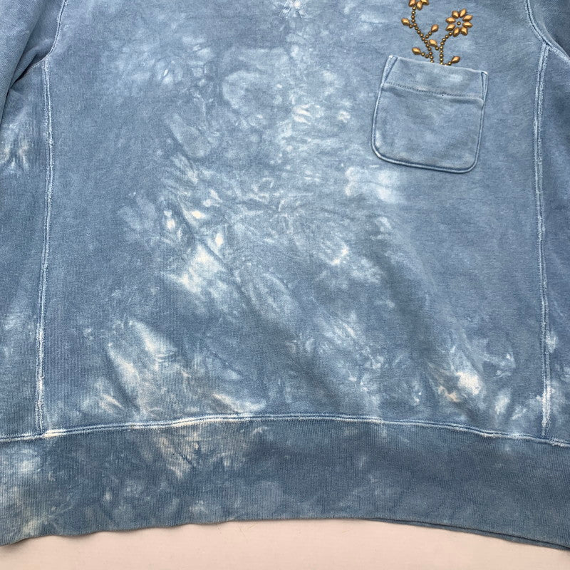 【中古品】【メンズ】 REMI RELIEF SWEATSHIRT レミリリーフ スウェット ブランド 古着 140-260606-gm-27-fuz サイズ：S カラー：ブルー タイダイ 万代Net店